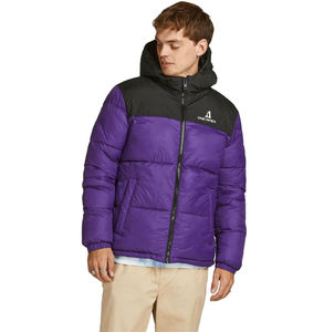 Chaqueta acolchada de invierno 2025 de alta calidad personalizada, chaqueta acolchada de burbuja para hombre, chaqueta acolchada de manga larga con cuello con capucha para hombre - Product Image 1