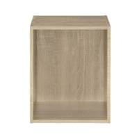 Meuble de rangement compact à un compartiment, supports de rangement, étagères en panneau de particules/MDF avec finition stratifiée papier, 31x30x40cm, non pliable