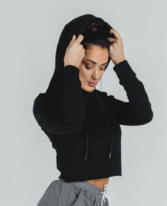 Pull à capuche surdimensionné en coton personnalisé de haute qualité pour femmes col à capuche en tricot solide Logo personnalisé - Product Image 4