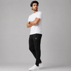 Pantalones Rectos Holgados para Hombre Dominance Performance, Negros con Cierres y Pliegues, Ligeros, Servicio OEM, Tallas XL a 6XL - Product Image 3