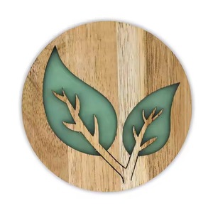 Decorative resin wood coaster handmade for kitchen tabletop use durable <b>bar</b> decor modern tray drink accessory daily item - Product Image 5