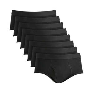 Slip da Uomo Club Room Neri Taglia XL, Confezione da 8, Vita Media, Traspiranti, 100% Cotone e Fibra di Bambù, Lavorati a Maglia, per l'Inverno, Vita Fresca - Product Image 1