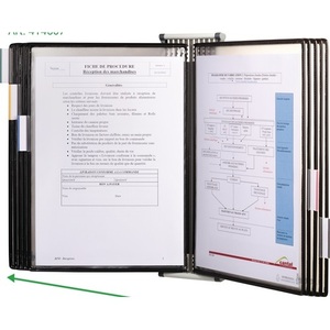 Wall Mount for 10 <b>A4</b> Size Display Panels White Lacquered Tariff <b>Folder</b> Stylish Display Boards - Product Image 3