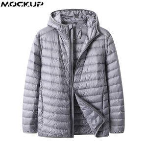 Veste d'hiver légère à capuche pour hommes, surdimensionnée 5XL 6XL 7XL 8XL, vêtement imperméable, à capuche, emballage, noir - Product Image 4