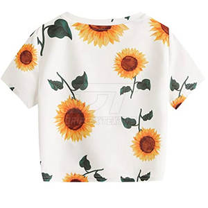 เสื้อยืดครอปของผู้หญิงเสื้อครอปไซส์พิเศษสีตามสั่ง - Product Image 2