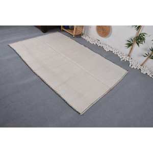 พรมขนแกะสไตล์ตุรกีโบราณแบบทันสมัยขนาด4.2 x 6.5ft เบจแบบคลาสสิกงานเย็บปะติดปะต่อกันดีไซน์ขนเฟอร์ขนกระต่ายเทียมสำหรับโถงทางเดินทรงสี่เหลี่ยมผืนผ้า - Product Image 3