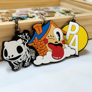 2024 <b>Customized</b> Promotional Soft PVC Keychain Plastic 2d 3d Logo Rubber <b>Key</b> Ring Holder for Gift Rubber Keychain Raw Materials - Product Image 3