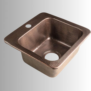 Évier de cuisine en cuivre martelé fait à la main, évier en cuivre massif à cuve unique pour cuisines de luxe, évier de cuisine en cuivre massif fait à la main OEM. - Product Image 2