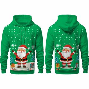 Sudadera festiva con capucha de Papá Noel, unisex, informal, para Navidad, invierno, disponible en todos los colores - Product Image 1