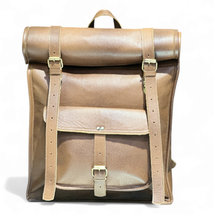 Mochila de Cuero Genuino Premium para Hombre, Estilo Minimalista Vintage, Gran Capacidad, Cierre de Hebilla, Cuero Crazy Horse, Ligera - Product Image 1