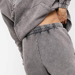 Toile matériel vêtements de sport 100% coton poids lourd jambe droite sport Gym survêtement hommes pantalons de survêtement Logo personnalisé - Product Image 3