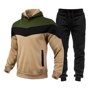 Conjuntos Deportivos de Algodón para Hombre - Sudaderas con Cierre Completo y Pantalones Deportivos para Correr, Ropa Deportiva Informal de 2 Piezas - Product Image 3