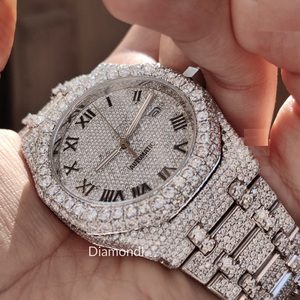 นาฬิกาผู้ชายอะนาล็อกสแตนเลสสตีลตัวเลขโรมันสไตล์ฮิปฮอปหน้าอกเย็นสำหรับธุรกิจกีฬานาฬิกาโบราณ20มม. - Product Image 5