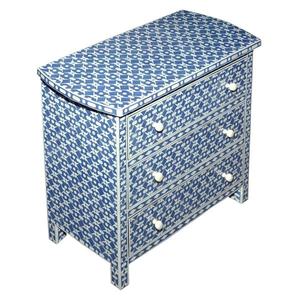 Muebles con incrustaciones de hueso de estilo bohemio a la moda, mesita de noche grande India hecha a mano y cómoda por F S intinternational - Product Image 1