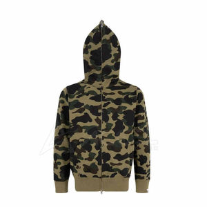 Sudaderas con capucha personalizadas para hombre con bolsillo largo con cremallera hechas de lana de algodón Premium suave y cómoda PRODUCCIÓN DE FÁBRICA para venta al por mayor - Product Image 2