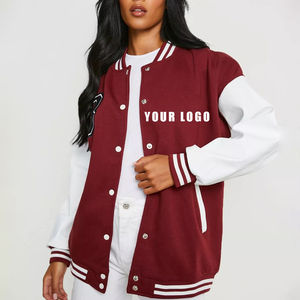 Vestes universitaires de haute qualité personnalisées en chenille avec logo, style Letterman, épaules tombantes, vêtements décontractés, veste de baseball épaisse - Product Image 1