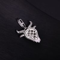 Vollständig mit Zirkonia besetzte Ziegenkopf-Anhänger-Halskette für Herren – Iced Out Hip-Hop-Schmuck – sofort lieferbar für Online-Modehändler
