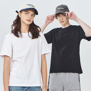 Vente chaude grande taille 220gsm 100% coton logo imprimé t-shirt femme Hip Pop blanc uni logo personnalisé t-shirt unisexe pour hommes - Product Image 3