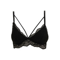 Soutien-gorge push-up sans fil à fermeture avant pour femme - Doublure en dentelle, sans rembourrage et avec armatures, fermeture à crochets