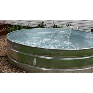 Accesorios de Jardín de Metal de Primera Calidad con Recubrimiento en Polvo de Color Azul, Forma Ovalada, Suministros para Tinas de Agua de la India a un Precio Impresionante - Product Image 5