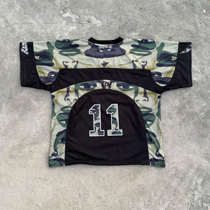 เสื้อเจอร์ซีย์ตาข่ายคอวีสำหรับผู้ชายและผู้ใหญ่เสื้อถักลายโลโก้ออกแบบได้ตามต้องการ - Product Image 2