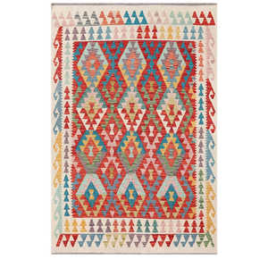Tapis Imaco Maimana Afghanistan Kilim 186 x 123 cm pour la décoration intérieure - Product Image 1