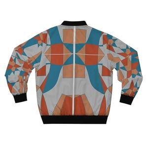 เสื้อแจ็กเก็ตพิมพ์ลายทางสำหรับผู้ชายเสื้อโค้ทชุดกีฬาสีขาวสีดำมีซิปเสื้อเบสบอลเสื้อแจ็คเก็ตบอมเบอร์แนวสตรีทฮิปฮอป - Product Image 1