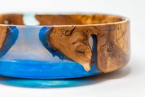 PRODUCTS LINKED DECOR HANDMADE NATURAL WOODEN AND RESIN SALAD <b>BOWL</b> Good Quality for Home and Restaurant Use for Parties - Product Image 4