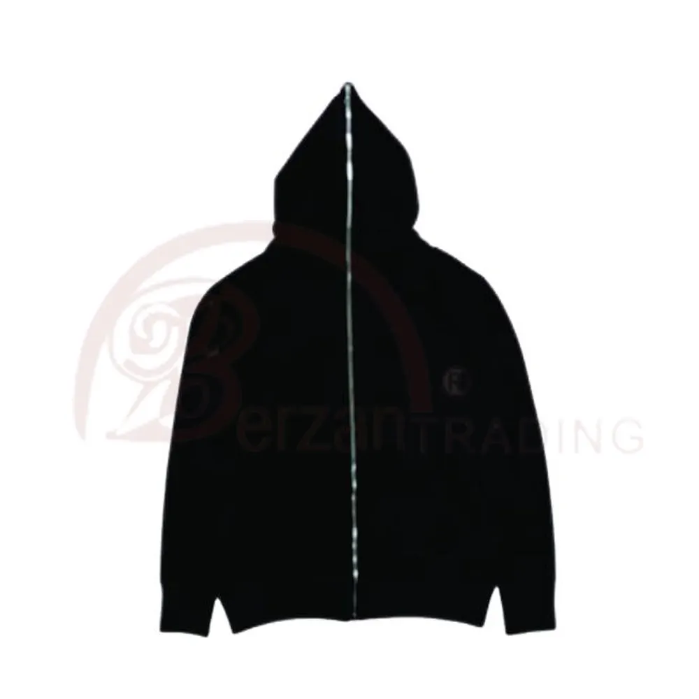 Best Quality 100% Cotton Fleece Custom Full Zip Hoodies Embroidery Puff Printing Solid Black Zip up Hoodie For Men