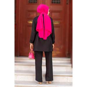 Veste Blazer Hijab Ensemble 2 Pièces Noir - Product Image 3