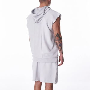 Ensemble 2 pièces le plus vendu : sweat à capuche et short décontractés à manches courtes, tissu haut de gamme léger, pour homme - Product Image 6