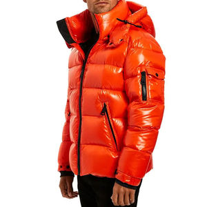 Sublimación Bubble Jacket Hombres Invierno Ligero Cremallera Capucha Puffer Chaquetas Hombres Personalizado Impreso Puffer Jacket Hombres - Product Image 4
