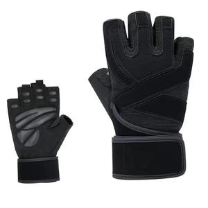 Power Grip Elite entrenamiento gimnasio guantes Fitness hombres mujeres levantamiento de pesas CrossFit antideslizante transpirable medio dedo guante - Product Image 5