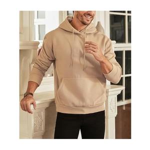 Bangladesh hizo 100% algodón hombres pulóver con capucha cómoda manga larga hombro pendiente cuello estampado forrado más opciones de tamaño - Product Image 6