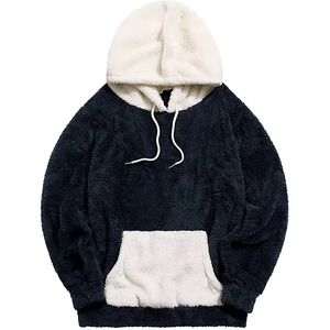 Veste zippée intégrale en gros avec logo personnalisé OEM, de haute qualité, épaisse, moelleuse, lourde, en polaire d'hiver, masque en sherpa, uni, teint - Product Image 3