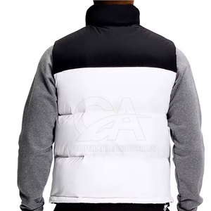 Recién llegado de invierno de fábrica, chaleco sin mangas para hombre con logotipo personalizado, chaleco acolchado impreso - Product Image 3