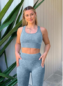 ชุดออกกำลังกายโยคะไร้ตะเข็บสำหรับผู้หญิงชุด2ชิ้น - Product Image 2