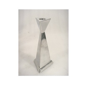 Aluminium Candle Holder <b>Silver</b> Color Luxury Style Candle Stand - Product Image 1