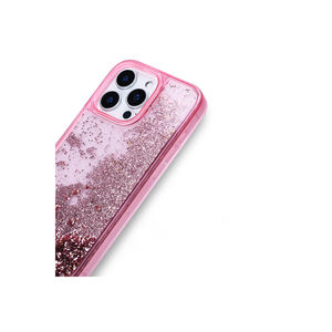 Netzy Luxury <b>Pink</b> Clear Silicone Liquid <b>Glitter</b> Quicksand Case for iPhone 14 Pro Max 13 Pro Max Plus-Shockproof Cover - Product Image 3