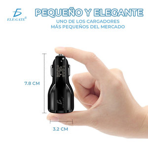 Caricabatterie Turbo per Auto con 2 Porte USB 5V 2.1A, Adattatore per Accendisigari 12-24V - Product Image 4