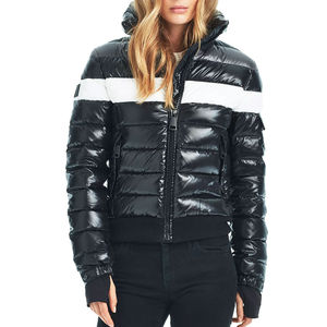 Chaqueta acolchada de Punto ligero para mujer, moda de invierno, abrigo transpirable ecológico, capucha, cremallera informal, prendas de vestir exteriores frías - Product Image 1