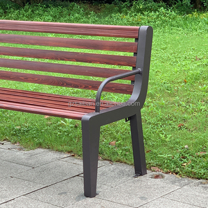 OEM Cheap Assembled Zinc Alloy Street <strong>Bench</strong> Patio <strong>Benches</strong> <strong>Metal</strong> with Backrest and Armrest - Product Image 5