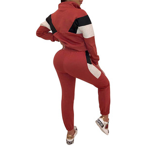 Ensemble de survêtement de haute qualité pour femmes / Veste demi-zippée avec pantalon de jogging Confortable et chaud Impression de logo personnalisée Coupe décontractée 2026 - Product Image 2