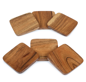 Posavasos de madera Nuevo diseño Ventas calientes Estera a prueba de calor Artículo decorativo de Navidad Posavasos de madera hechos a mano - Product Image 6