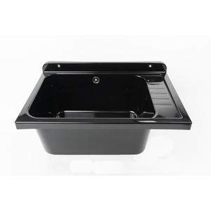 อ่างล้างหน้าติดผนัง PP สีดำ ขนาด 58x38 ซม. - Product Image 1