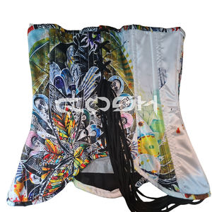 Corsé de satén personalizado con estampado facial sublimado - Product Image 6