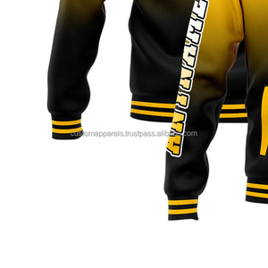 Embroidered wool festival <b>varsity</b> <b>jacket</b> with custom logo for men's events - Product Image 5