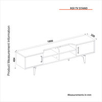 Mueble de TV de Madera de Lujo de 180 cm, Exclusivo y Moderno, para Sala de Estar, Comedor y Uso en Hoteles, Textil Riversand, Superventas