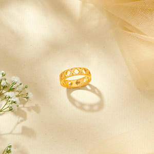 18k Gold Oval Cut Natural Stone <b>Statement</b> <b>Ring</b> - Product Image 1