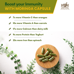 Cápsulas de Moringa para Aumentar la Resistencia y la Inmunidad, 100% Auténticas, Cápsulas Vegetarianas, Probadas en Laboratorio, Certificadas por GMP - Product Image 3